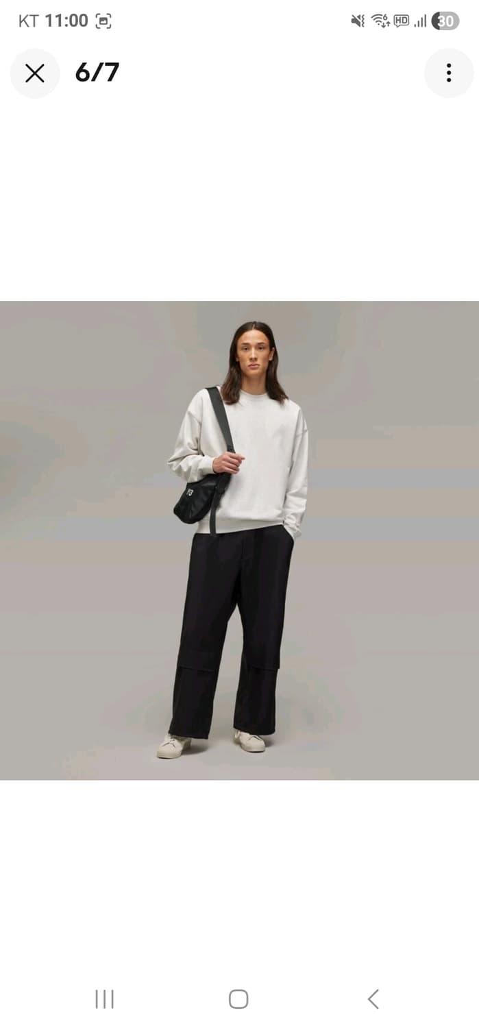 Y-3 프렌치 테리 크루 스웨트셔츠 헤더 그레이  상품이미지1