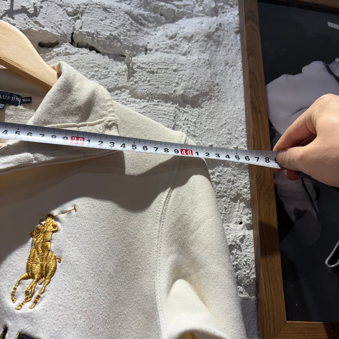 폴로 빅포니2 블랙와치 빈티지 반집업 맨투맨 상품이미지7