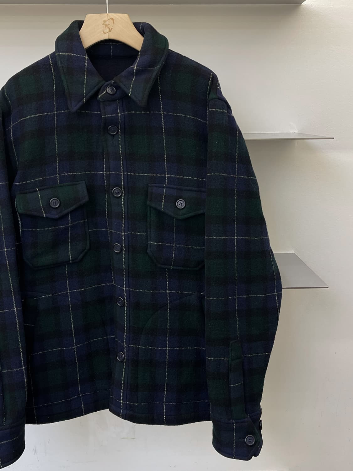 Ships 블랙와치 체크 cpo 울 자켓 상품이미지3