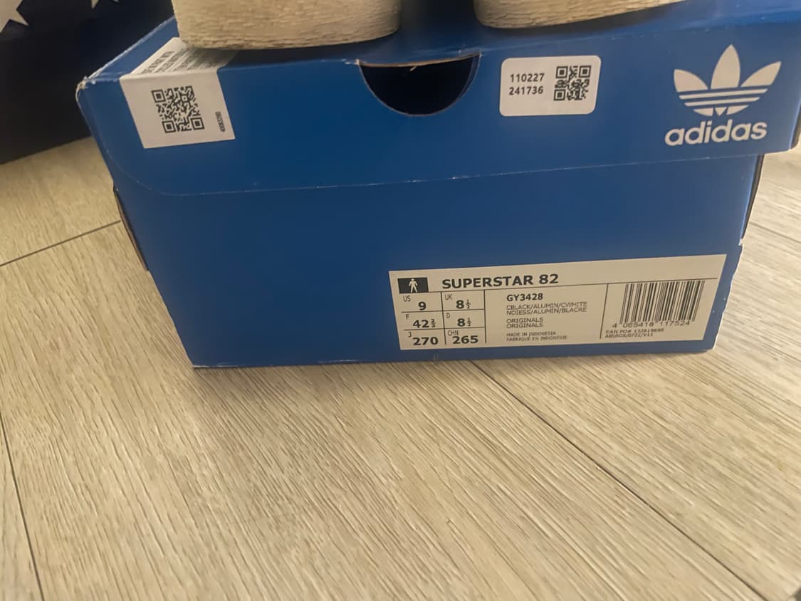 아디다스 슈퍼스타82 블랙/화이트 270 상품이미지6