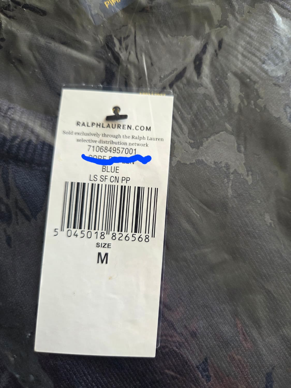 (새상품)폴로 랄프로렌 슬림핏 코튼 스웨터 네이비 M 상품이미지4