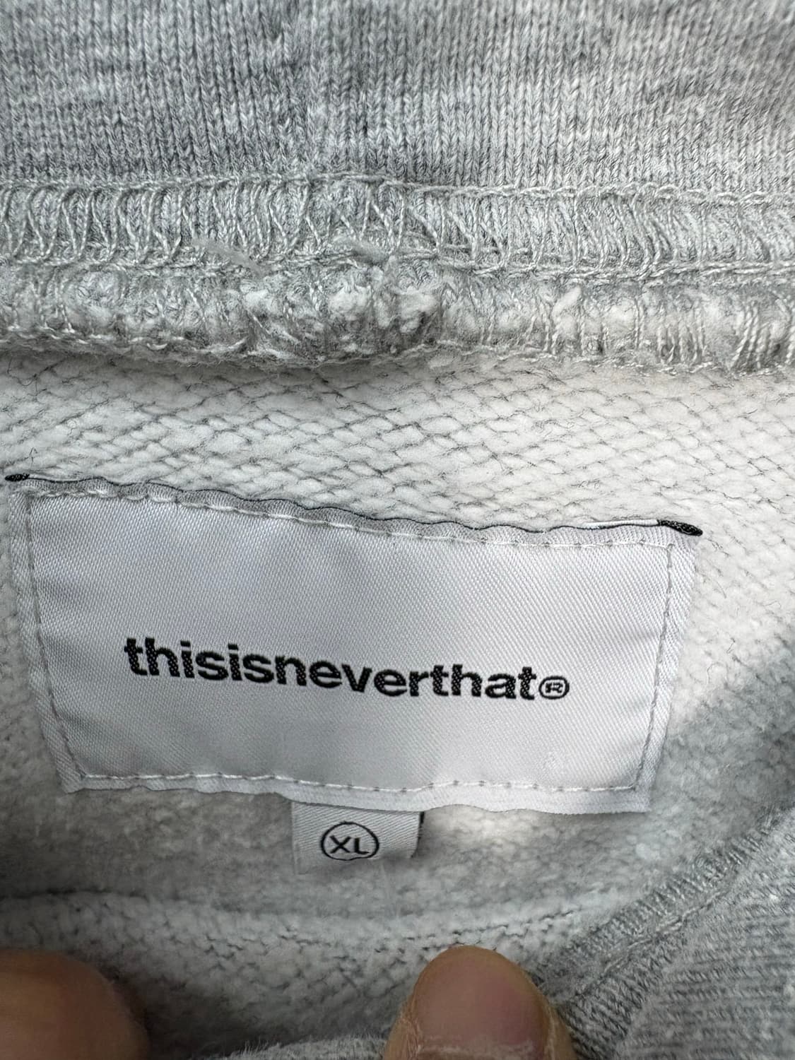 디스이즈네버댓 사각스몰로고 그레이 후드티 A3370 상품이미지5