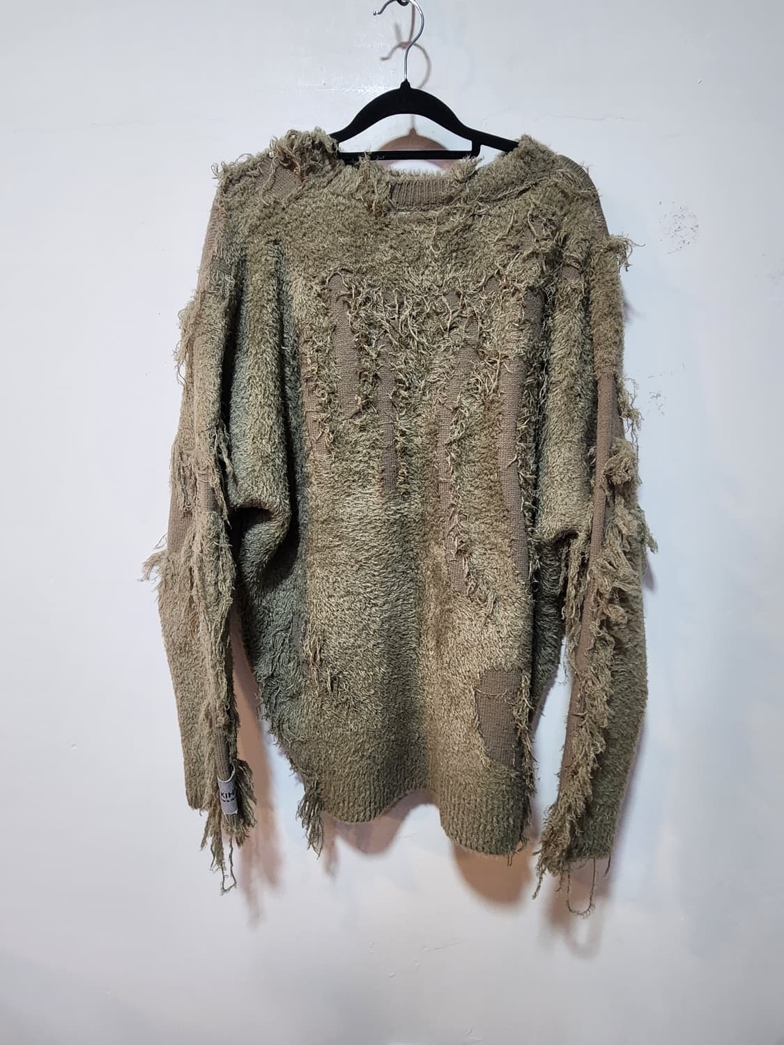 GAKIHARA 퍼 디테일 빈티지 니트 상품이미지1