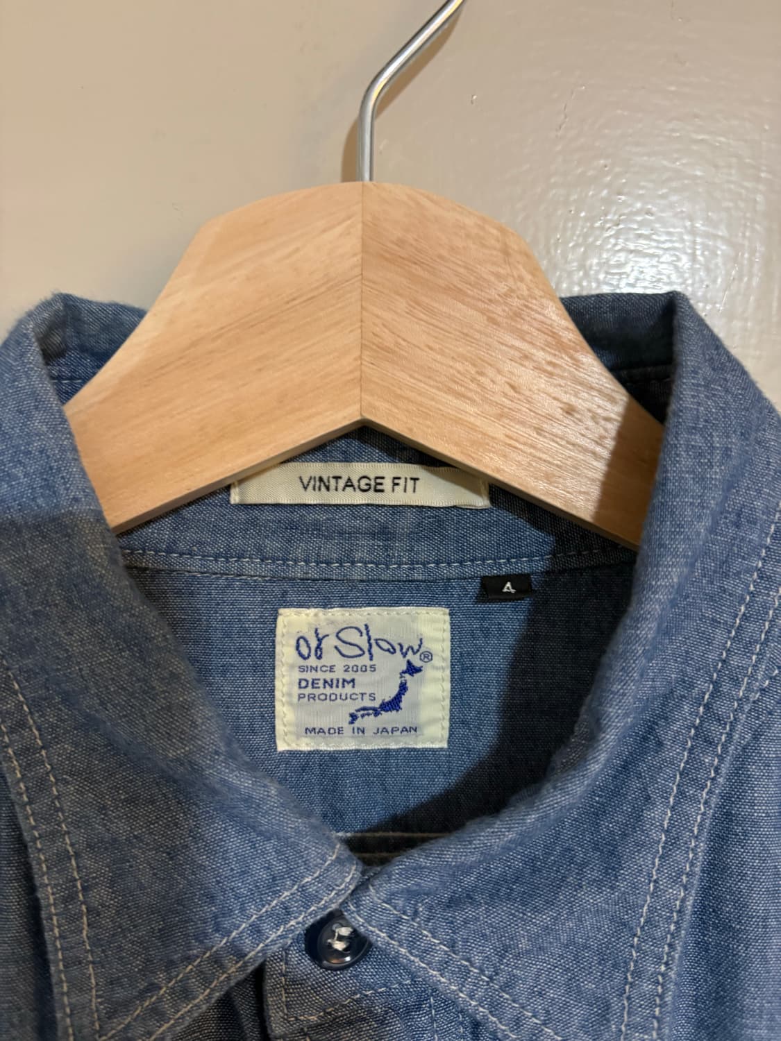 오어슬로우 샴브레이셔츠 빈티지핏 4사이즈 상품이미지3