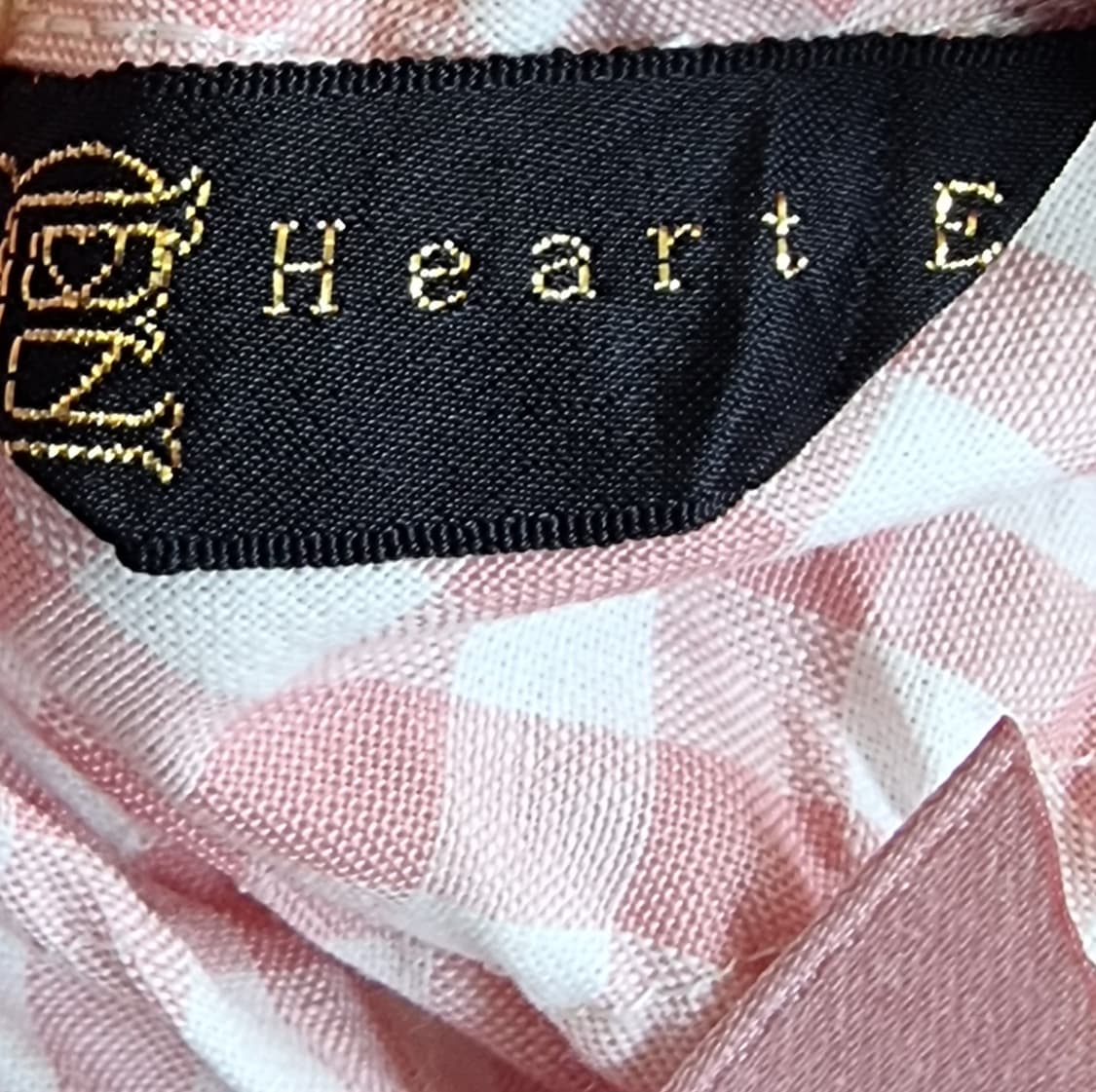 Heart E(하트이) 핑크 깅엄체크 리본 코르셋 프릴 상품이미지2