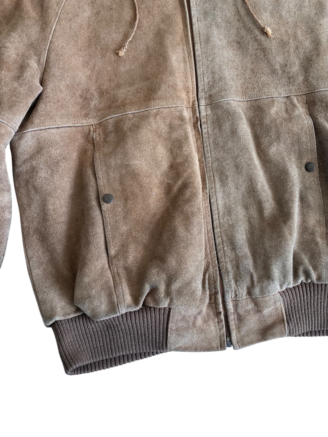 8-90's J.Riggings 스웨이드 보아-린넨 후드 자켓 상품이미지5