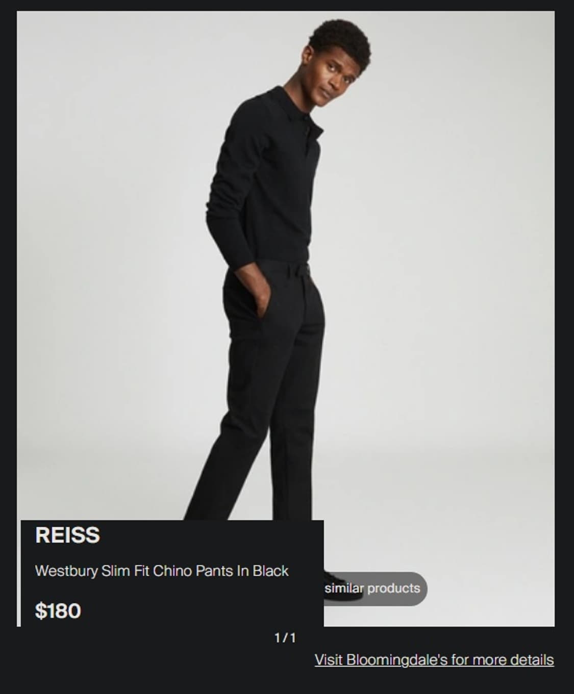Reiss 리스  Westbury 슬림핏 스트레치 치노 팬츠 상품이미지10
