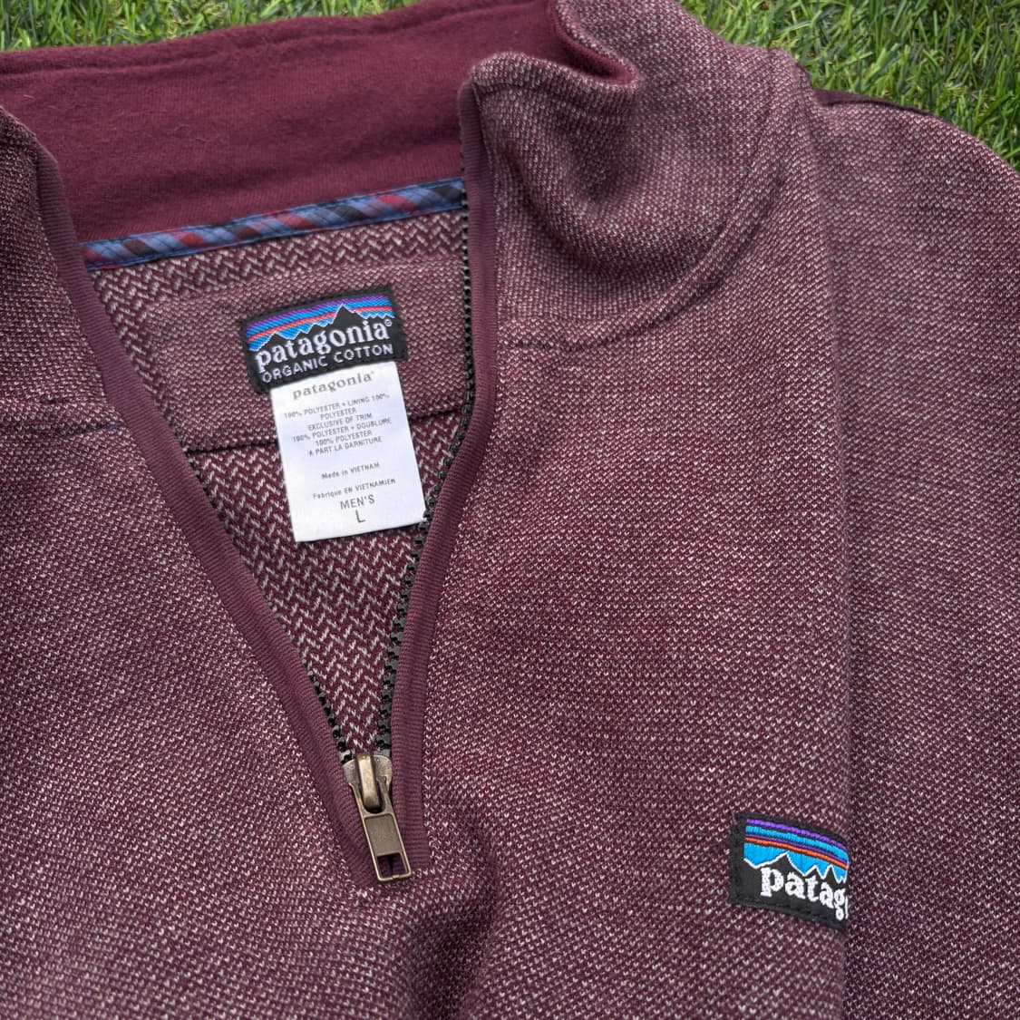 L)일본판 파타고니아 버건디 하프집업  상품이미지4