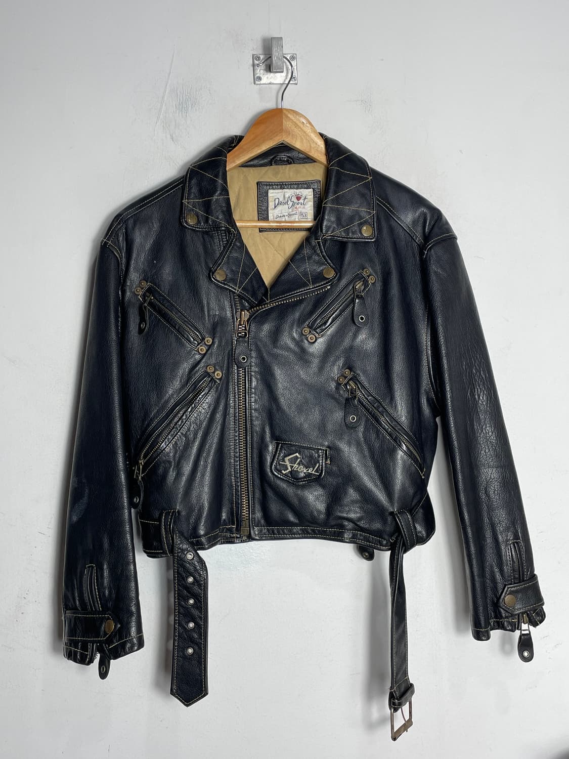 디젤 Diesel Sport 가죽 더블 라이더 자켓 90s 상품이미지1