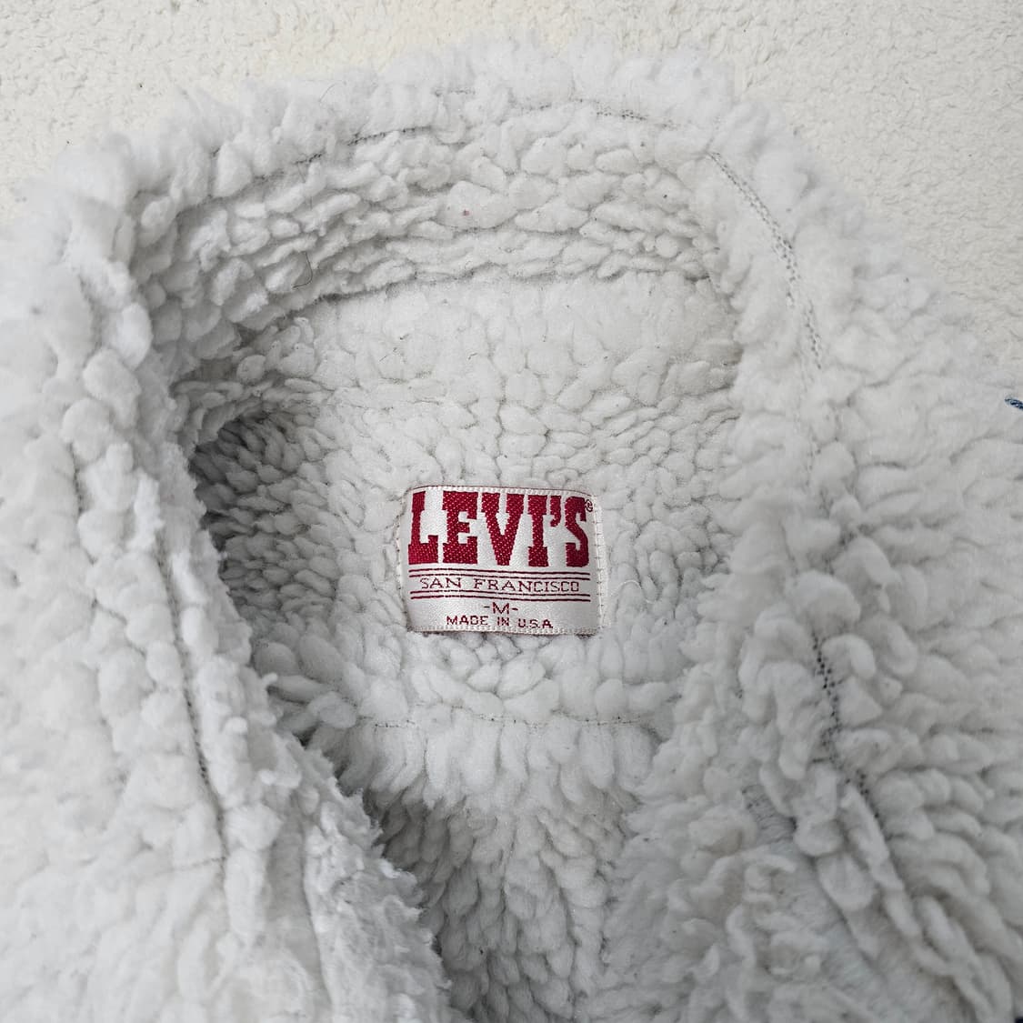 M 리바이스 USA 빈티지 청 데님 쉐르파 자켓 상품이미지3