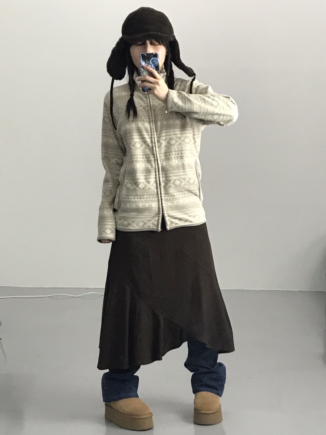 Uniqlo Paisley Fleece Zip Up 상품이미지2