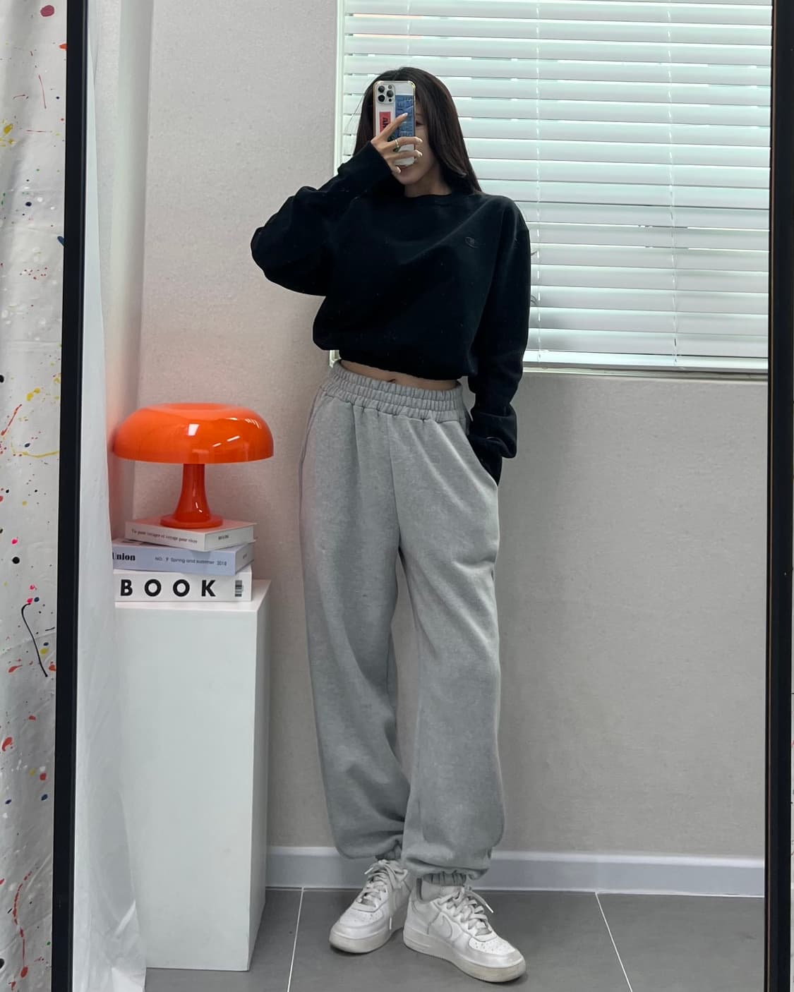 (WOMEN)챔피온 크롭 맨투맨-M1419 상품이미지6