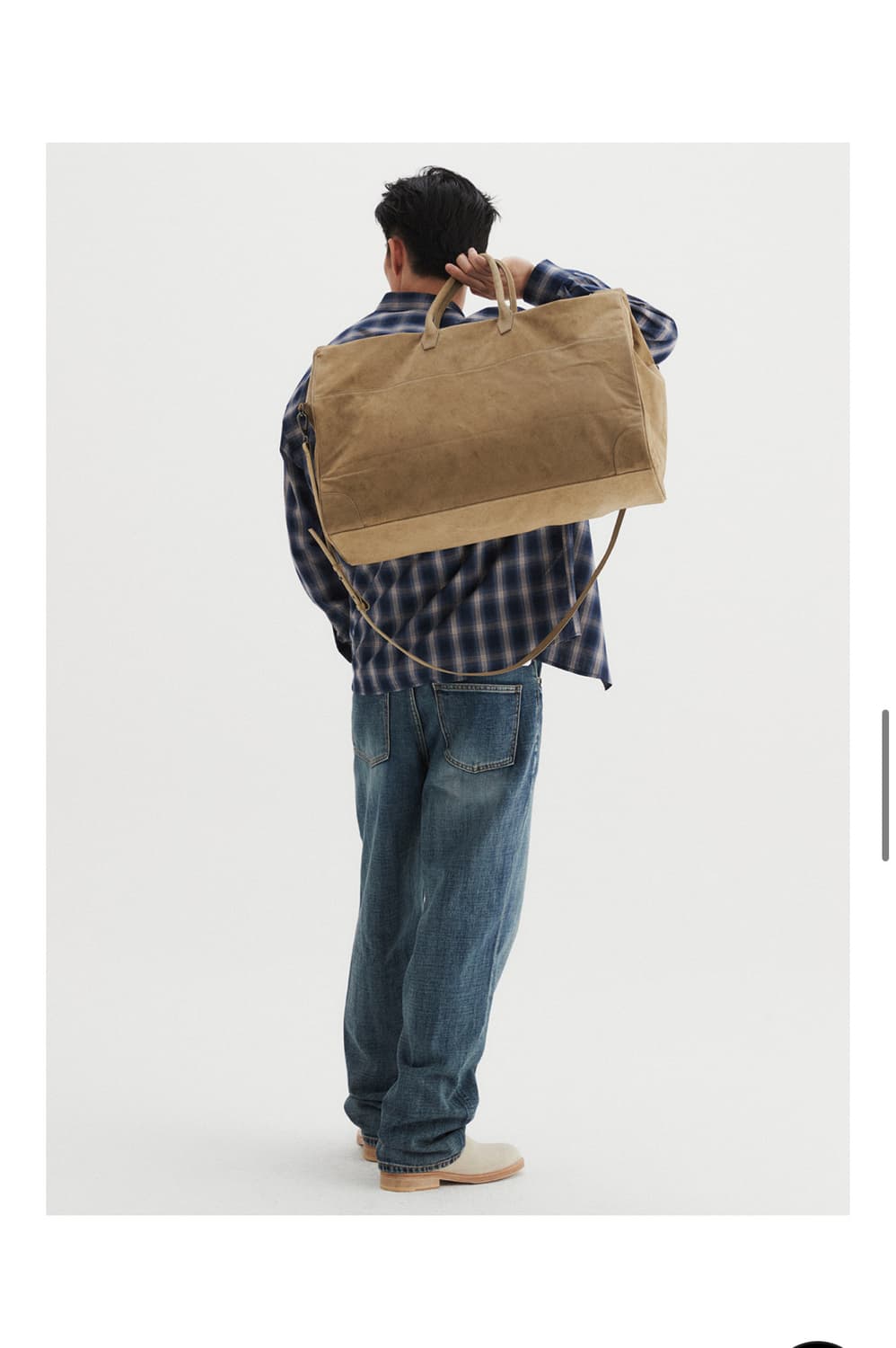 르마드 페이크 스웨이드 볼링백 베이지 상품이미지4