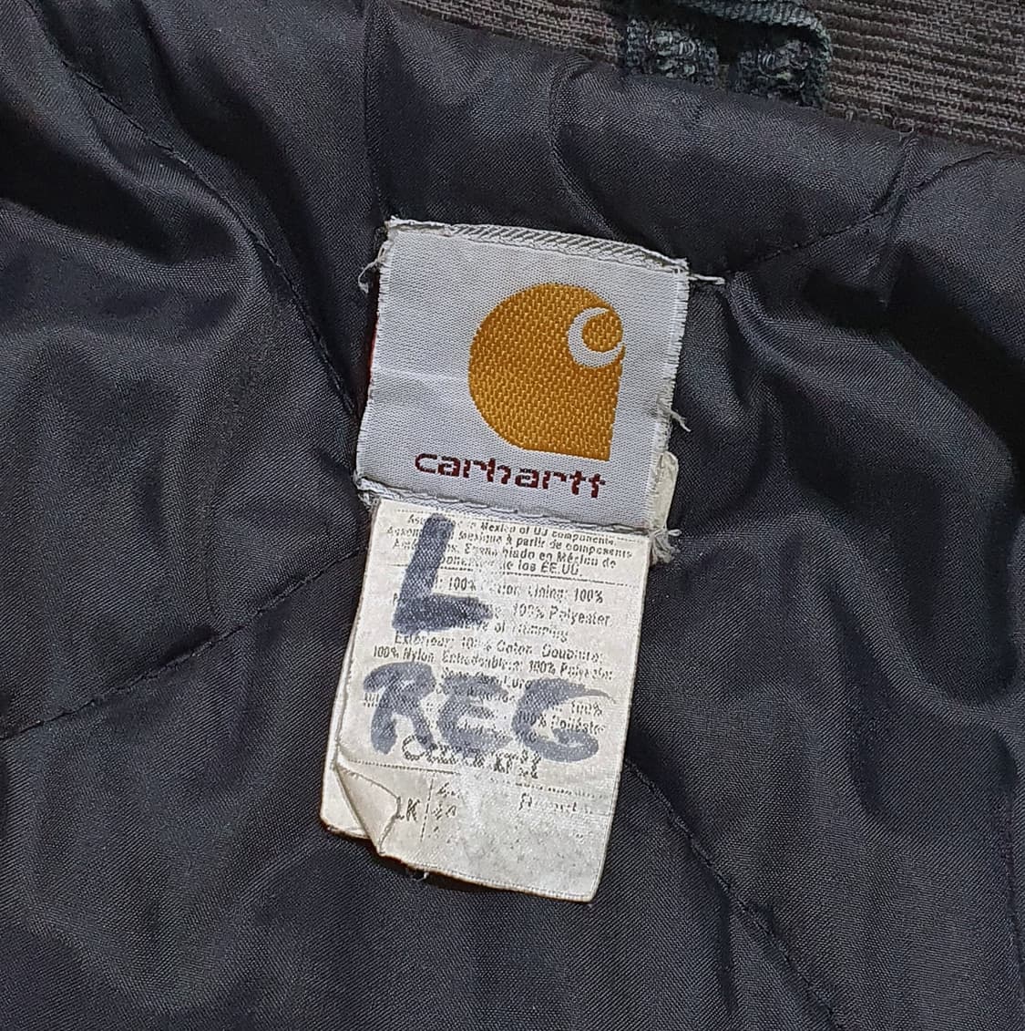 칼하트 덕 퀼팅 코트 105-110 블랙 빈티지 상품이미지9
