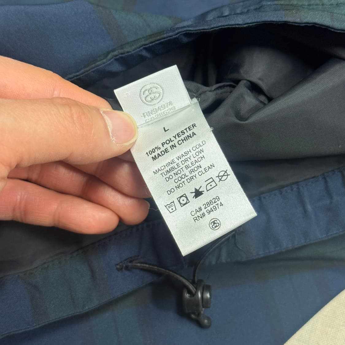 스투시 타탄 체크 아노락 바람막이 L 상품이미지6