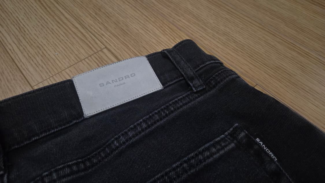 산드로 옴므 무릎 블랙진 상품이미지7