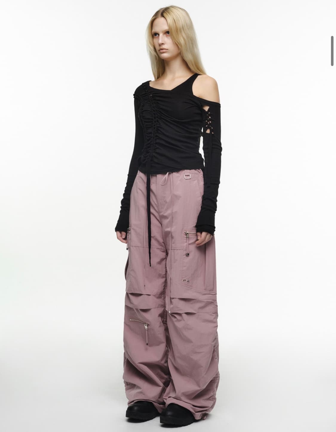 나체 PUCKERING JOGGER PANTS (UNISEX) ROSE 상품이미지1