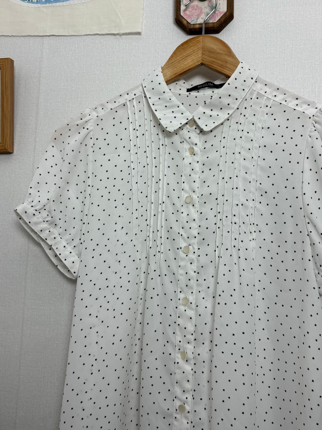 화이트 별 도트 블라우스 상품이미지4
