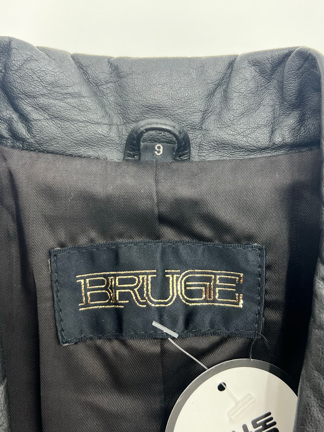 빈티지 우먼 금장 크롭 레더 자켓 상품이미지4