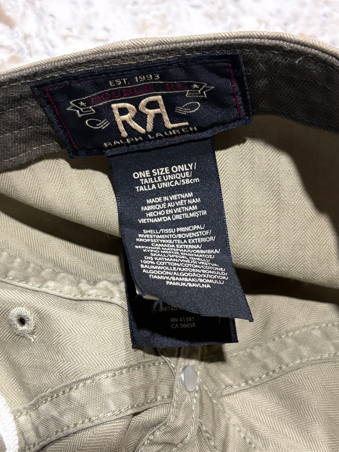 더블알엘 윙캡 카키 상품이미지3