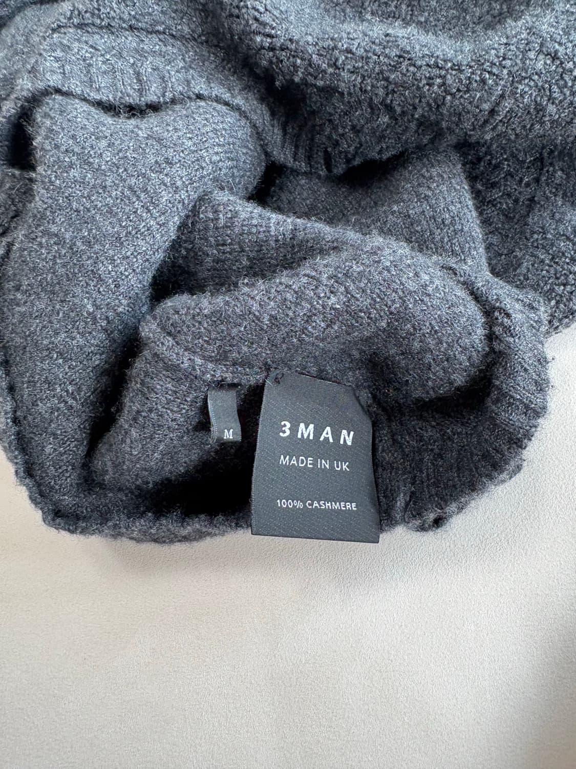 [M] 3man 캐시미어 후드 차콜 상품이미지5