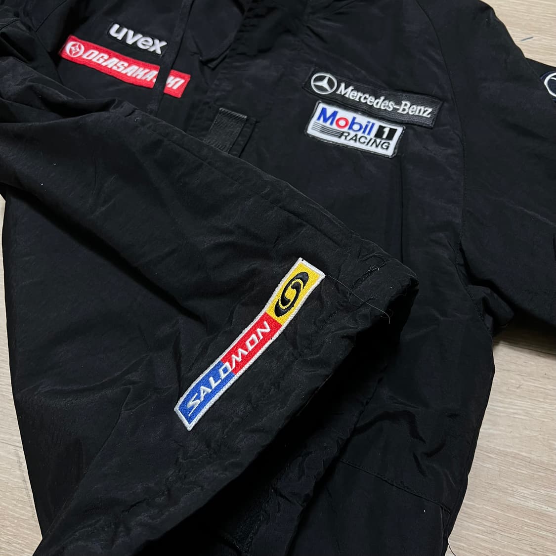 살로몬 벤츠 스폰서 패치 후드 바람막이 점퍼 [블랙] S/90 상품이미지7