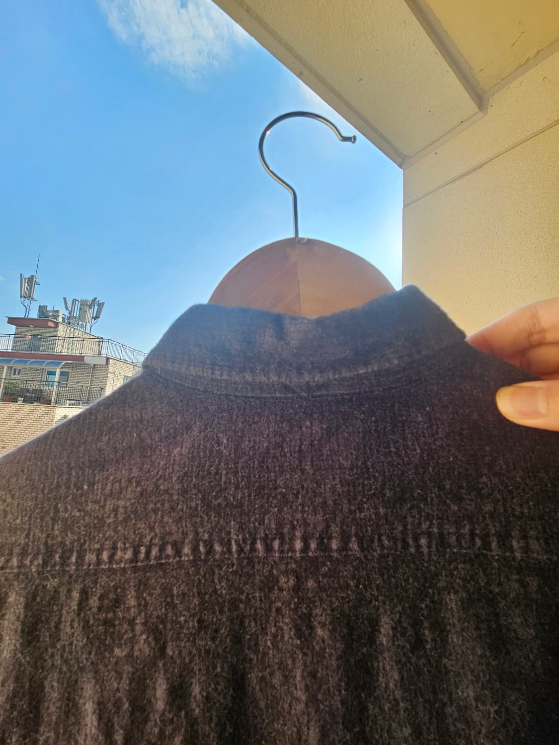 (1) 코모리 21aw 울 실크 워크셔츠 상품이미지5