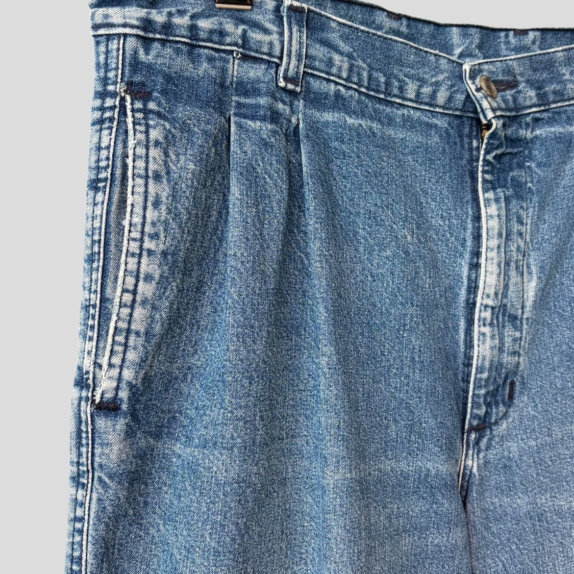 (34)80-90s JCPenney 투턱 와이드 데님팬츠 상품이미지3