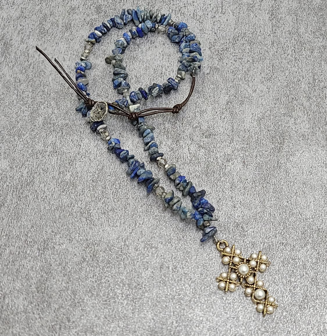 lapis lazuli cross necklace 상품이미지4