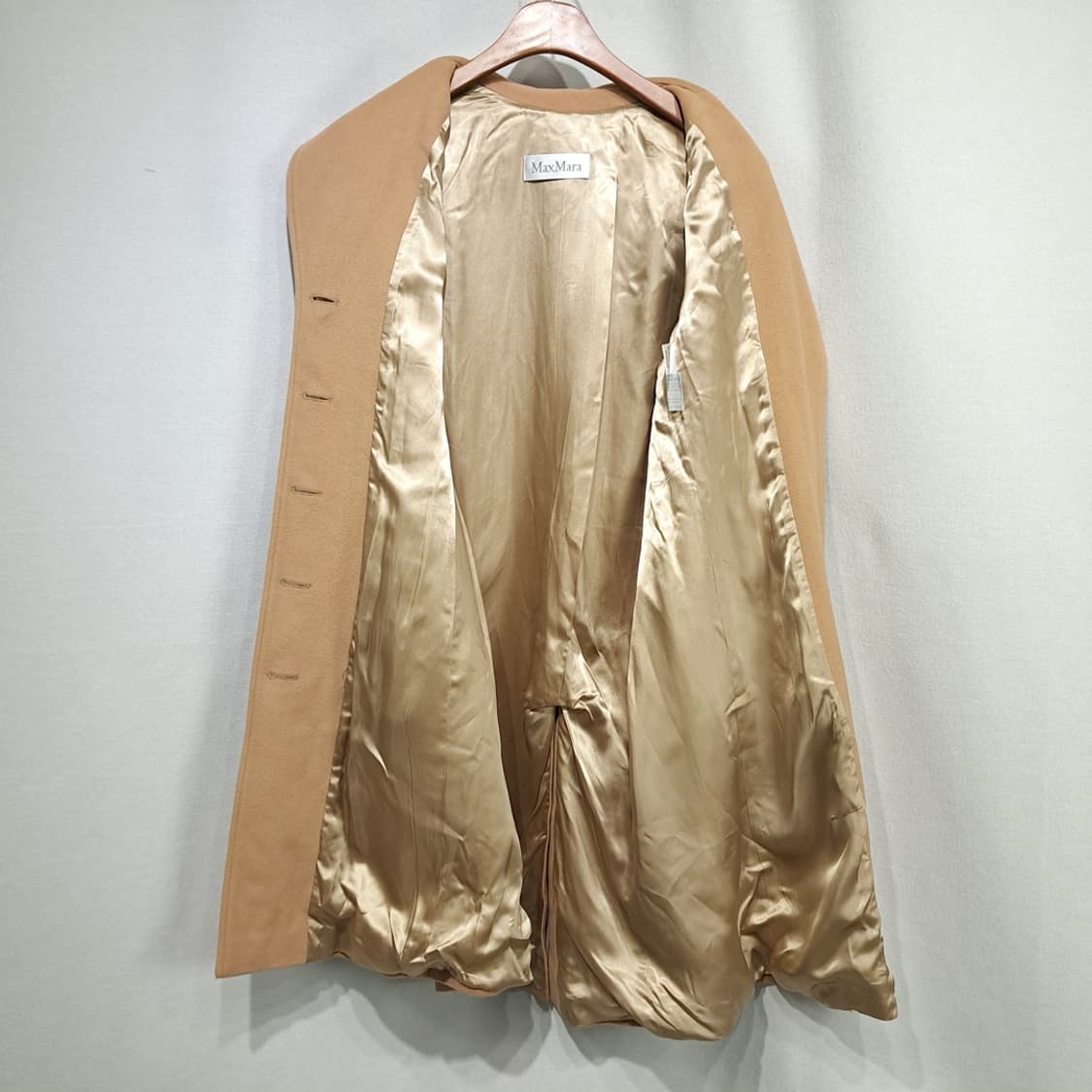CL224 L 막스마라 90s 앙고라울 카멜 싱글 코트 상품이미지3