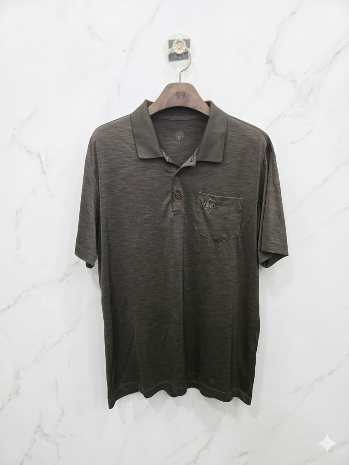 100,L) KOLON SPORT 코오롱스포츠 카라 반팔티셔츠! 카키색상 상품이미지1