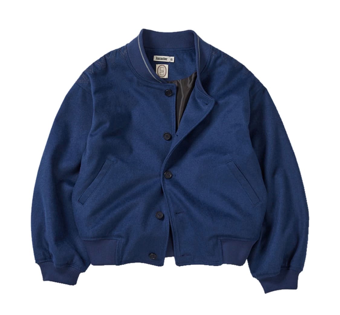 카락터 울 블루종 자켓_딥블루 상품이미지1