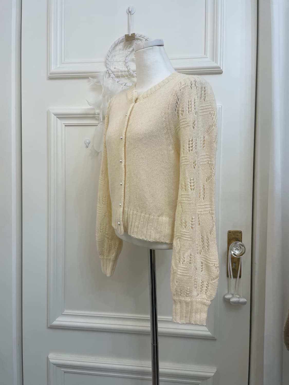 FEROUX butter pearl button sleeve croche 상품이미지2