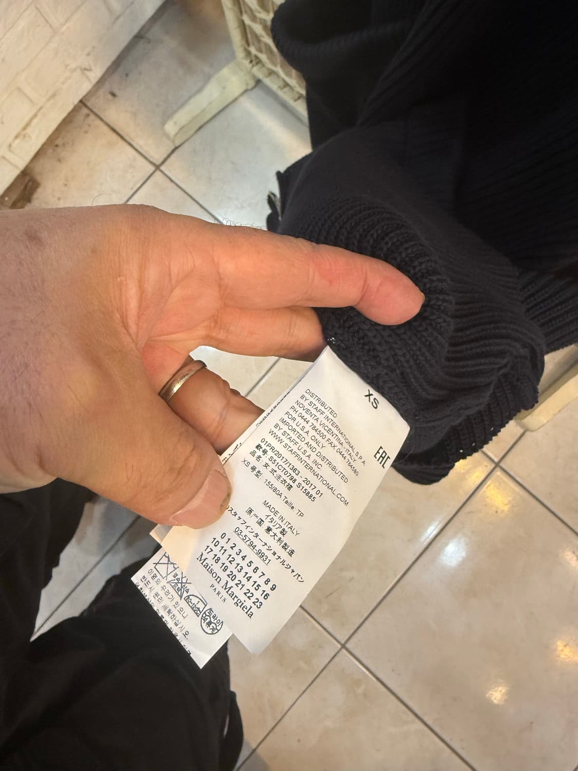 55-66 정품 메종 마르지엘라 롱 니트 가디건 팝니다 상품이미지4