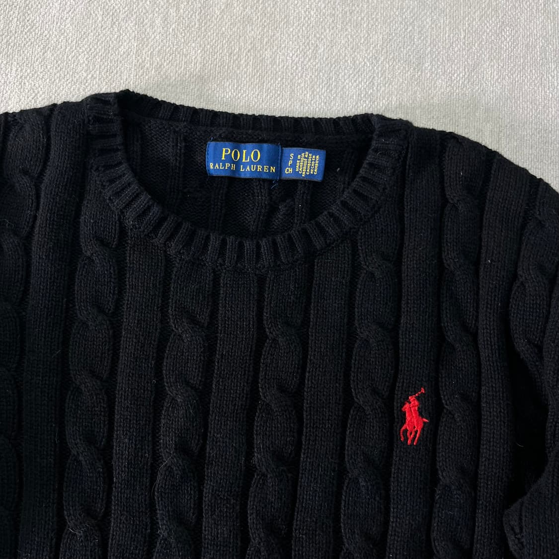 W 95 폴로랄프로렌 블랙 꽈배기 니트 상품이미지2