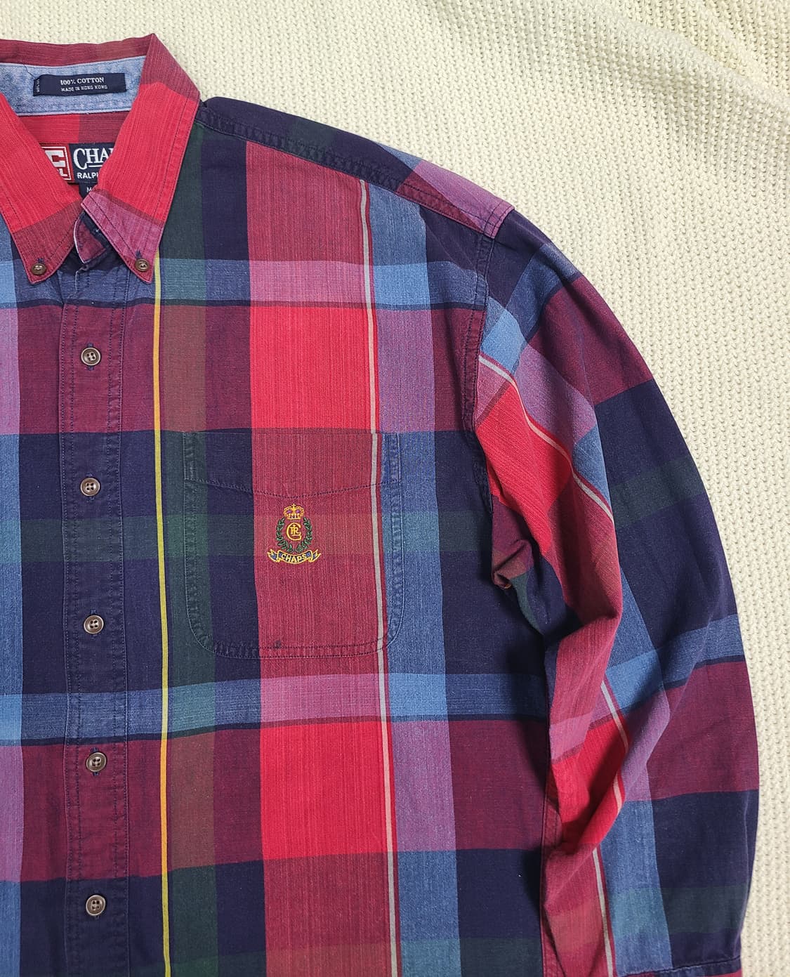 '90 CHAPS Ralph Lauren 체크 셔츠 상품이미지2