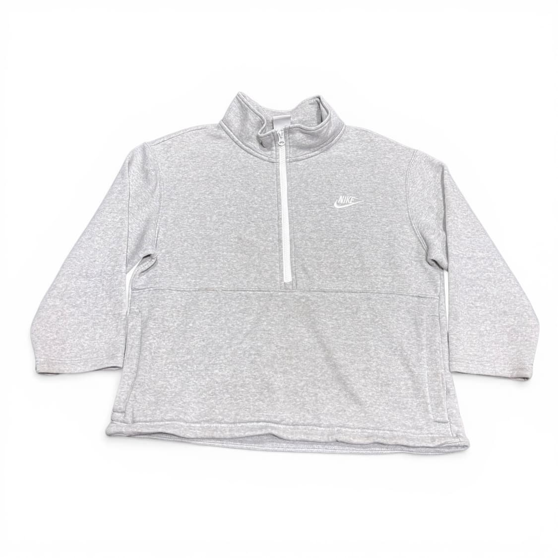 우먼S-M 나이키 멜란지그레이 하프집업 맨투맨 상품이미지1