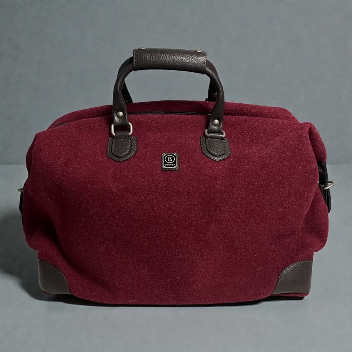 [새상품] 보그너 정품 프리미엄 울 골프 보스턴백 버건디 레드 상품이미지1