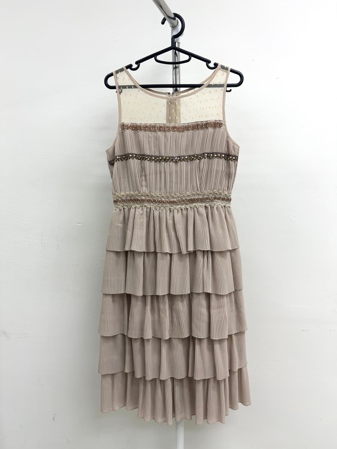 빈티지 베이지 드레스 원피스 상품이미지6