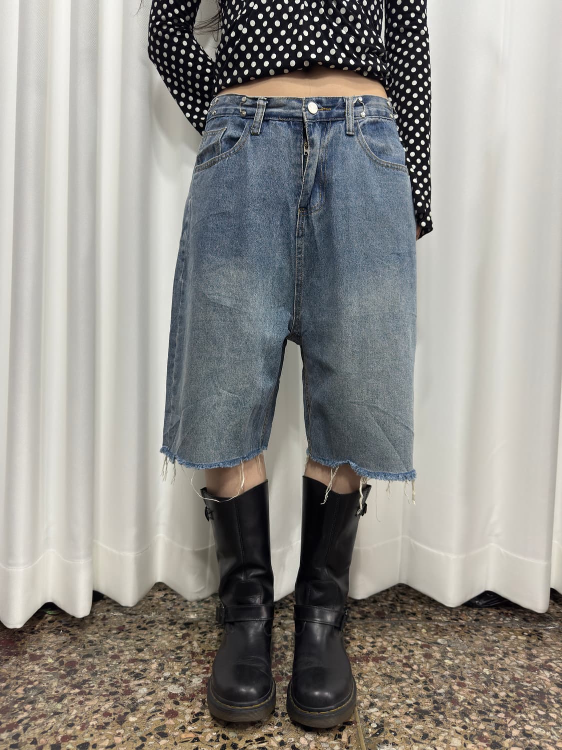 denim half pants 상품이미지2