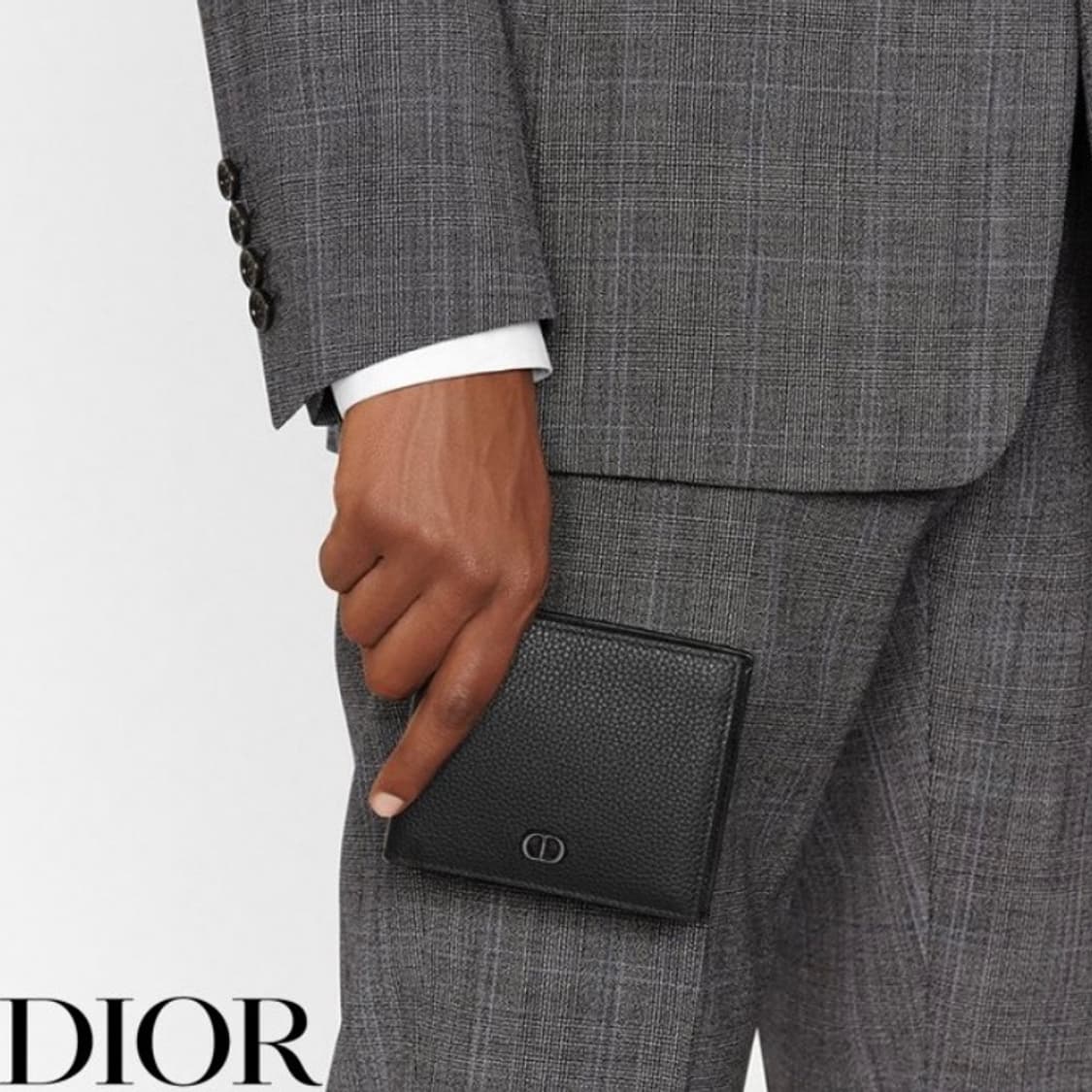 [정품] DIOR 디올 CD아이콘 그레인 송아지가죽 남성용 반지갑 상품이미지1