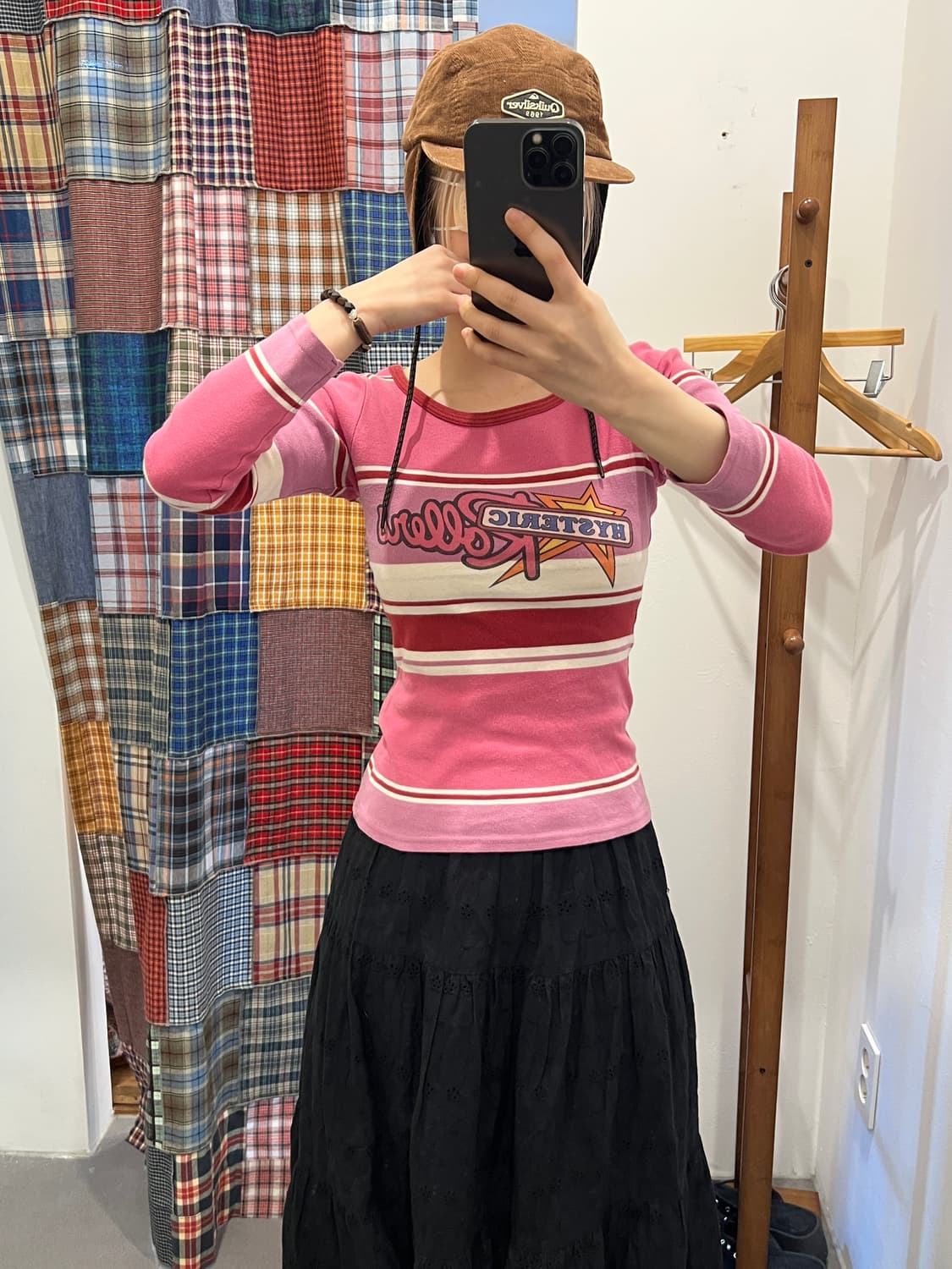 히스테릭글래머 빅로고 핑크 스트라이프 롱슬리브 상품이미지4