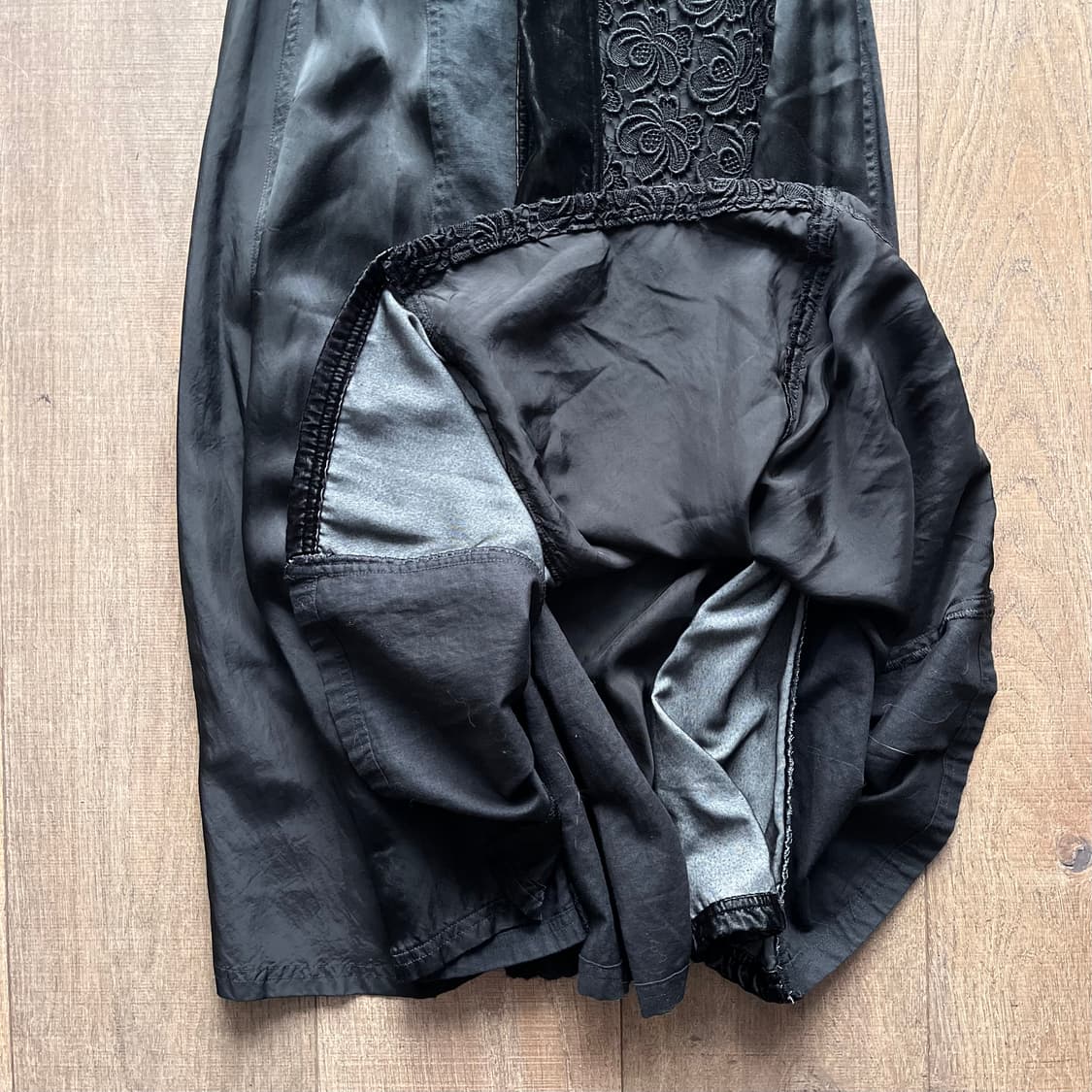 Patchwork Flare Skirt 상품이미지4