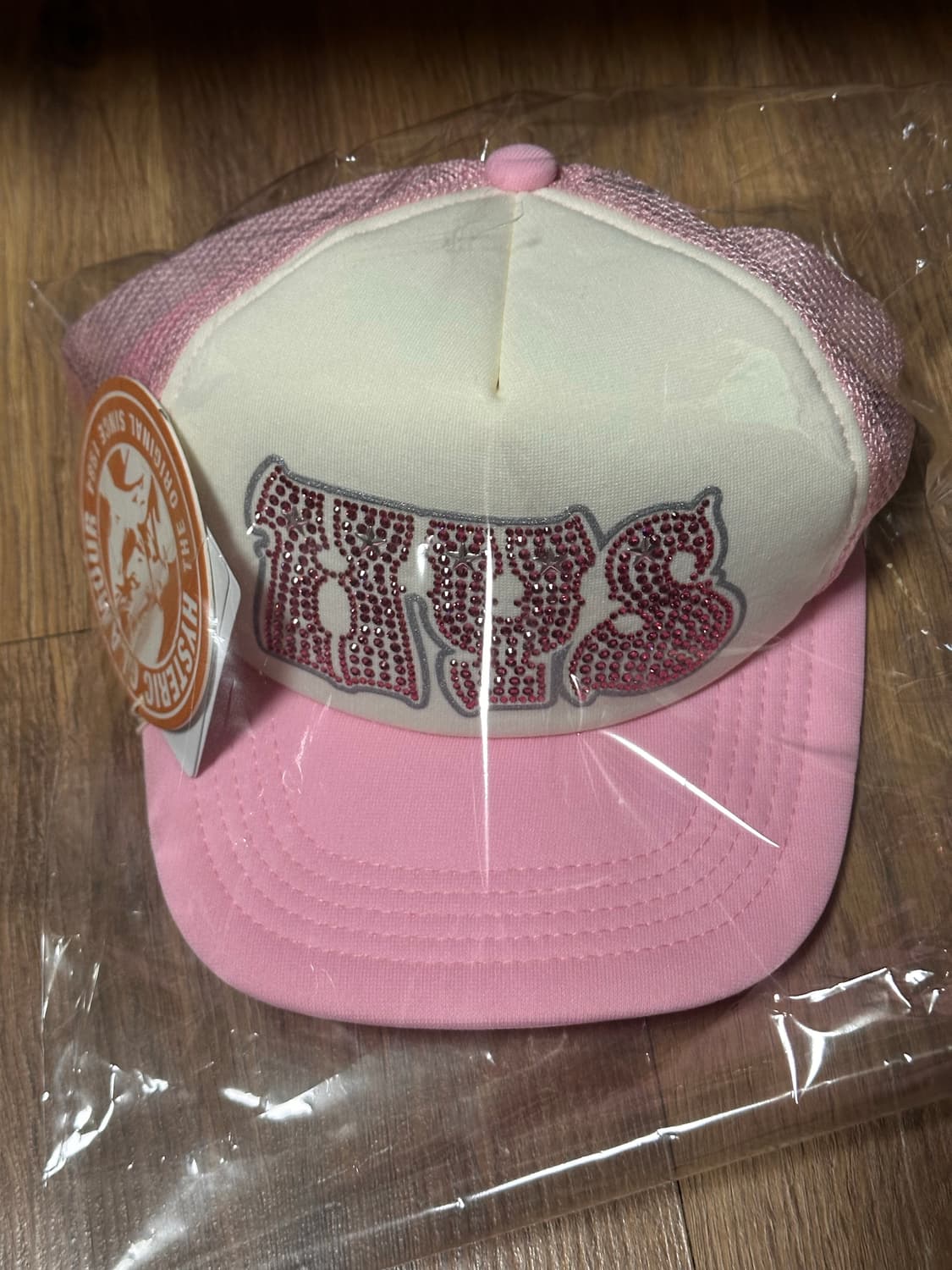 히스테릭글래머 힙노타이즈드 로고 라인스톤 메쉬 캡 핑크 상품이미지1