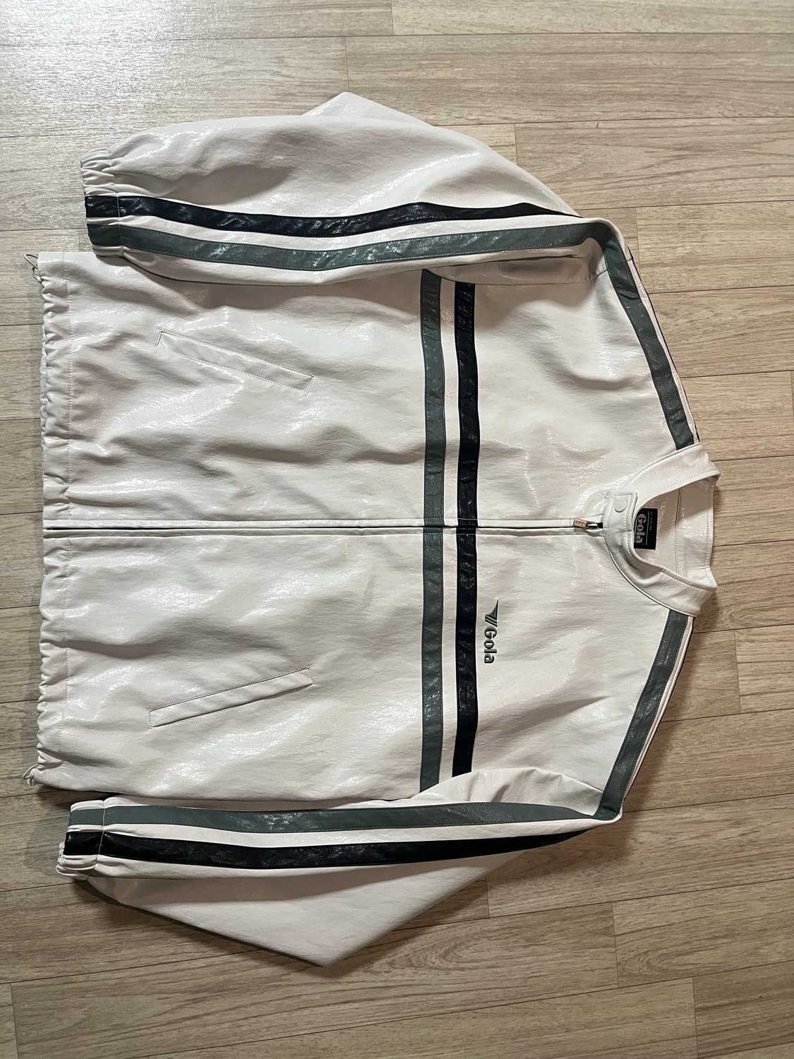 Gola-LINE POINT LEATHER JUMPER [WHITE] 상품이미지1
