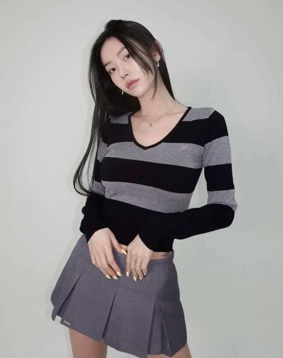 (새상품) 페일제이드 플리츠 스커트 그레이 S   상품이미지5