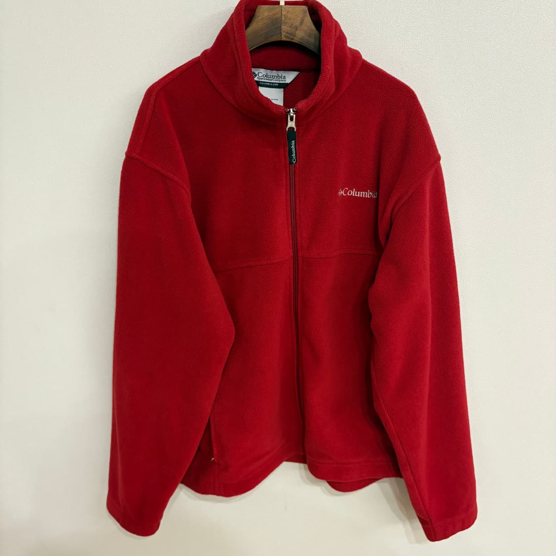 컬럼비아 레드 플리스 집업 자켓 M 상품이미지1