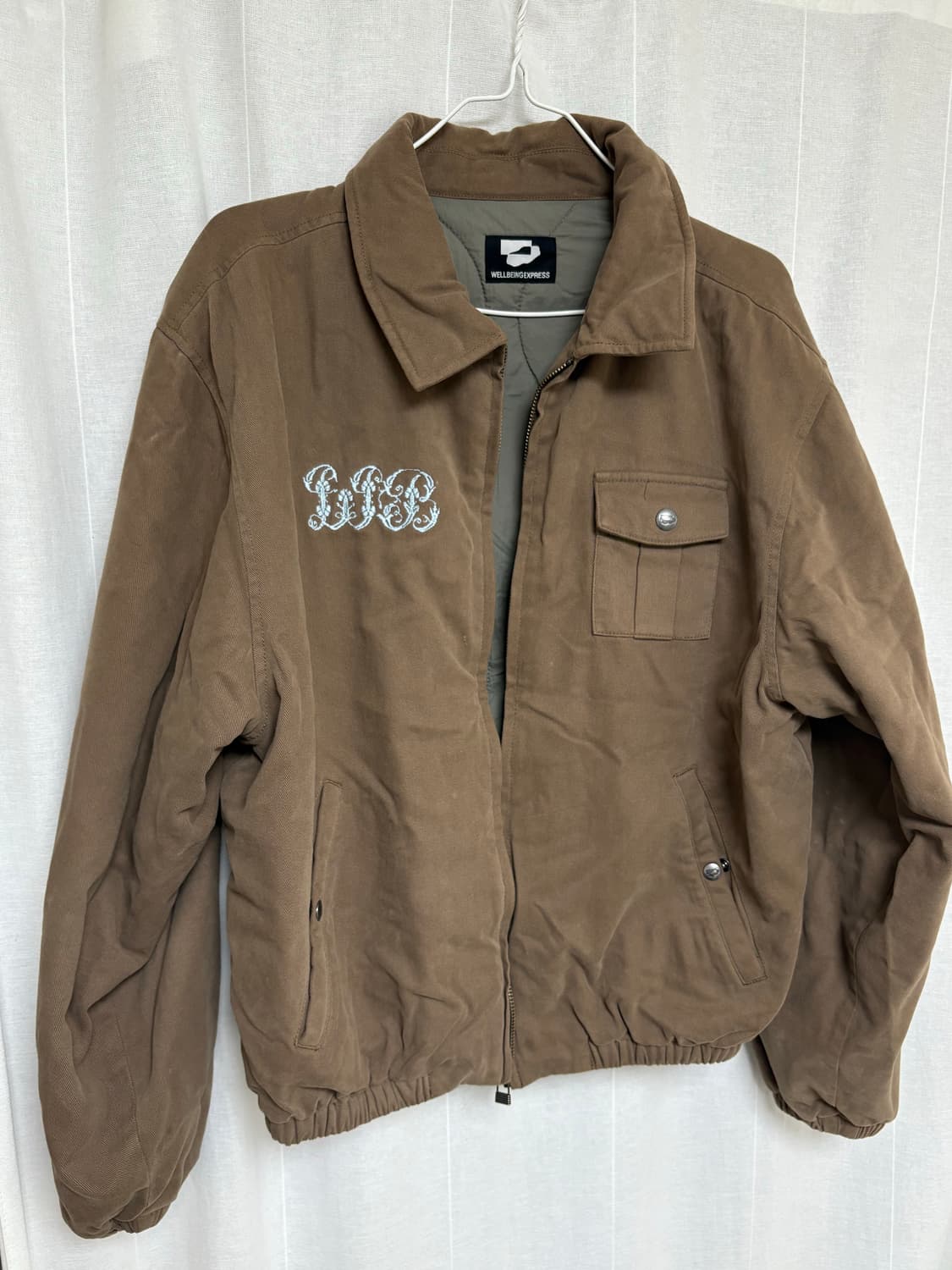 웰빙익스프레스 봄버자켓 Soft Cotton Bomber Brown 상품이미지2