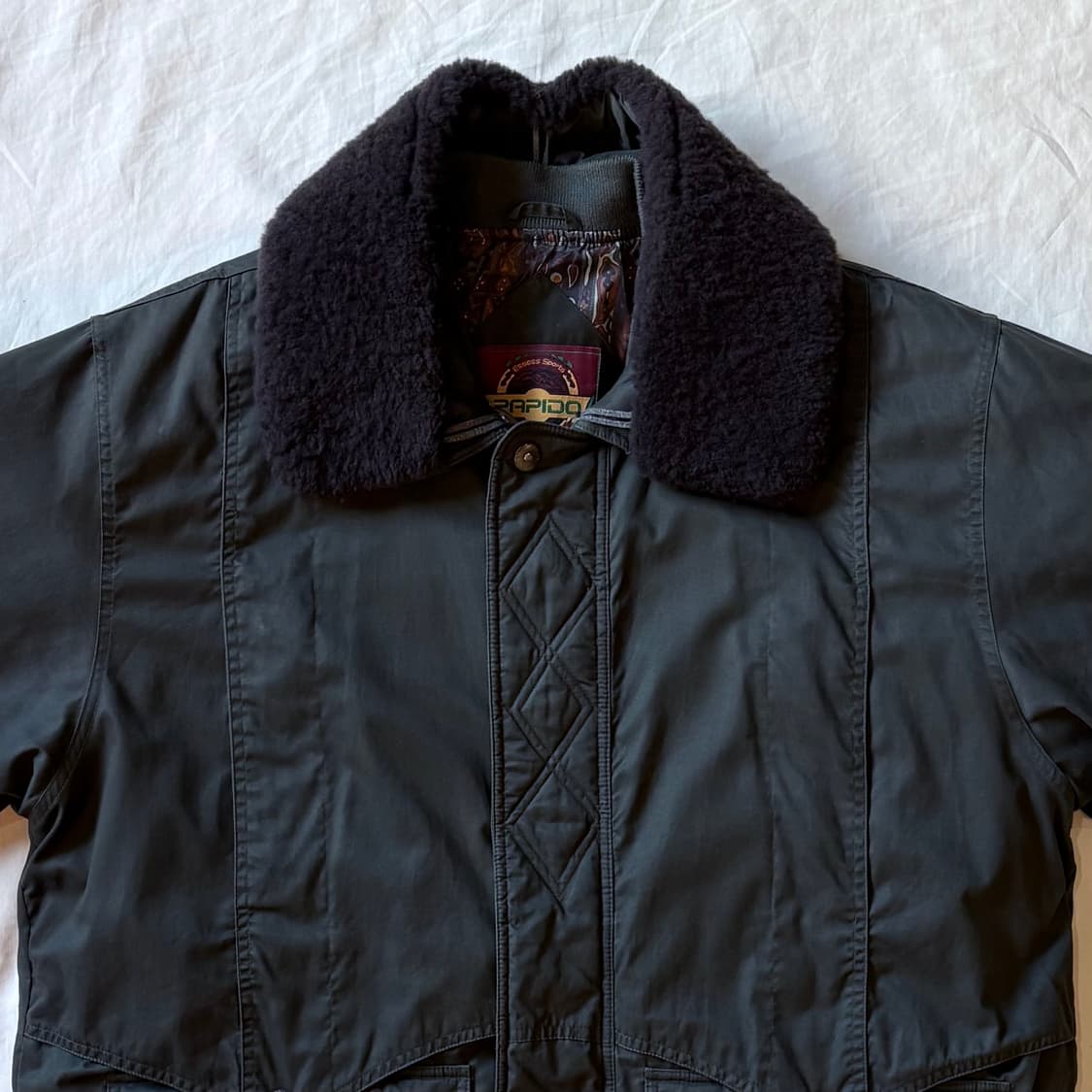[105-108] 90s RAPIDO 올리브드랩 구스 다운 필드 파카 상품이미지3
