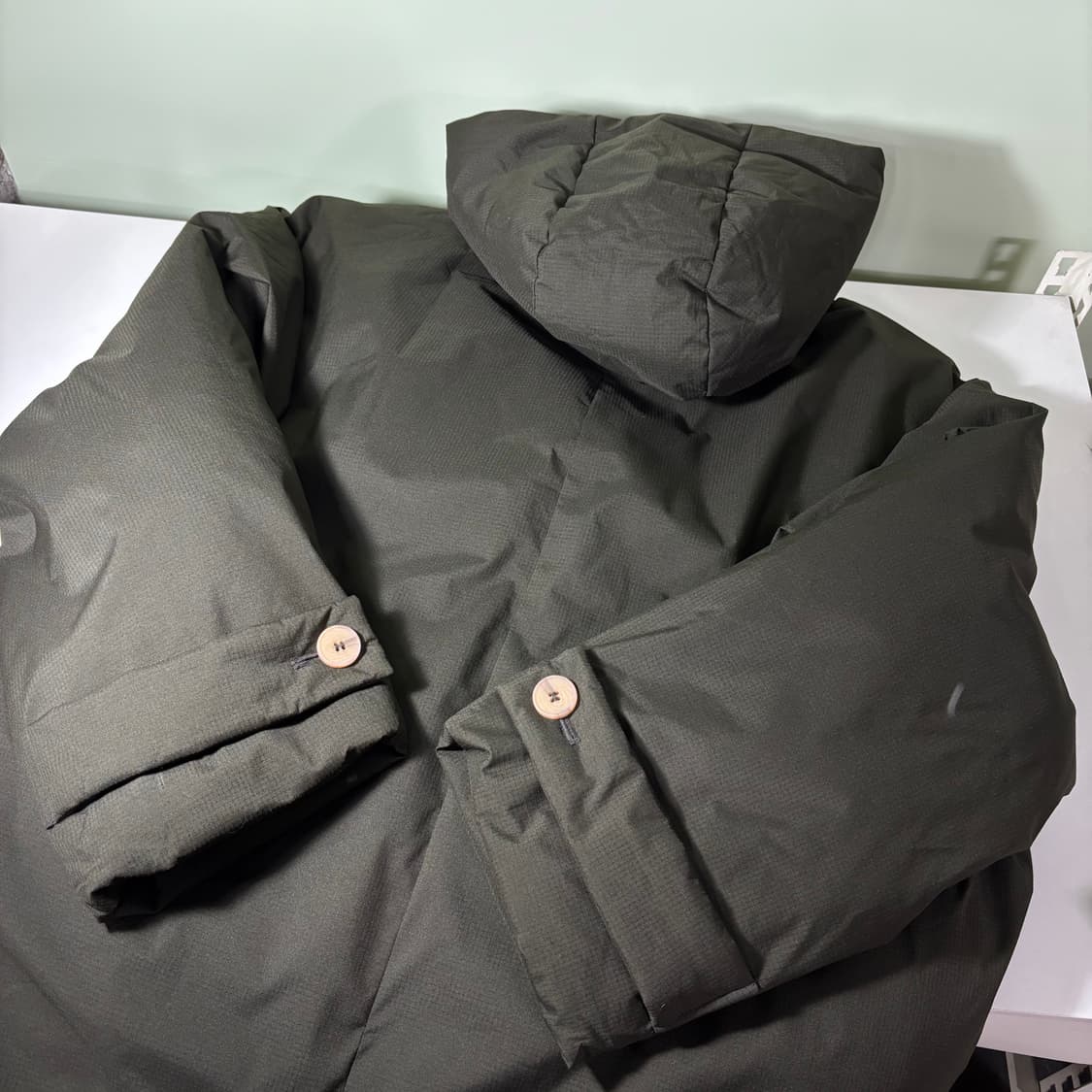 FREE 키뮤어 카키 투웨이 오버핏 떡볶이 더플 패딩 상품이미지3